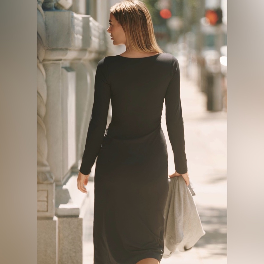Anthropologie Daily Practice Long-Sleeve Square-Neck
Midi Dress, 2XL NWT - Picture 3 of 8